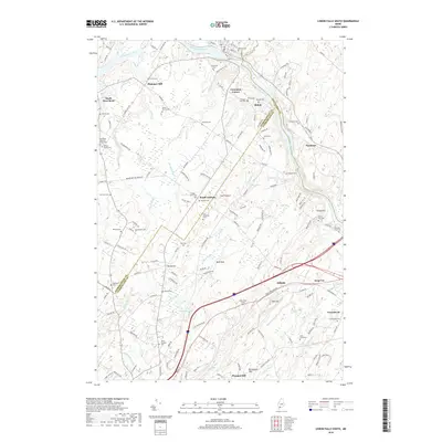 2018 Map of Lisbon Falls South, 2018 Print