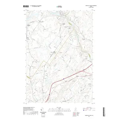 2021 Map of Lisbon Falls South, 2021 Print