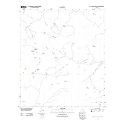 2010 Map of Little Aguja Mountain, 2010 Print