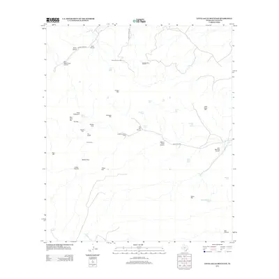 2012 Map of Little Aguja Mountain, 2012 Print