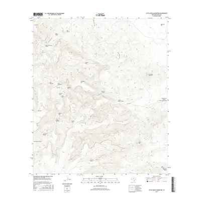 2016 Map of Little Aguja Mountain, 2016 Print