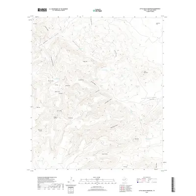 2019 Map of Little Aguja Mountain, 2019 Print
