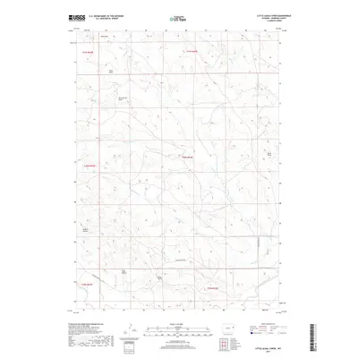 2017 Map of Little Alkali Creek, 2017 Print