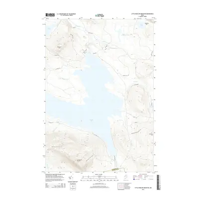 2014 Map of Little Bigelow Mountain, 2014 Print