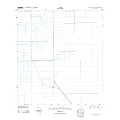 2012 Map of Little Cypress Swamp, 2012 Print