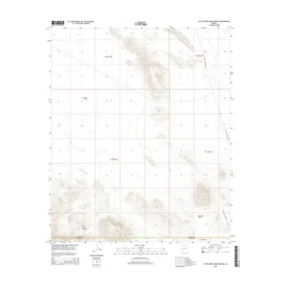 2014 Map of Little Horn Mountains NE, 2014 Print