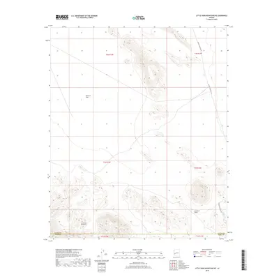 2018 Map of Little Horn Mountains NE, 2018 Print