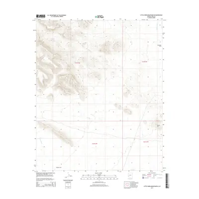 2014 Map of Little Horn Mountains SE, 2014 Print
