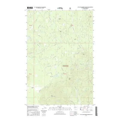 2017 Map of Little Huckleberry Mountain, 2017 Print