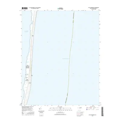2016 Map of Little Kinnakeet, 2016 Print