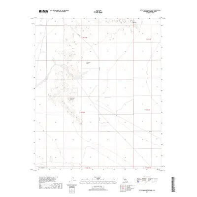 2018 Map of Little Mule Mountains, 2018 Print