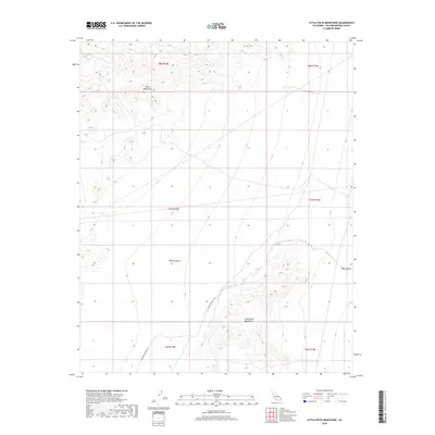 2018 Map of Little Piute Mountains, 2018 Print