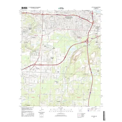 2017 Map of Little Rock, 2017 Print
