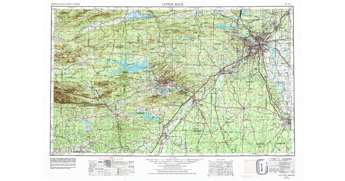 Old Maps of Lambert AR for Hiking - Little Rock Pulaski County Ar Usgs Topo 1955 P1978 Og 1200x630 