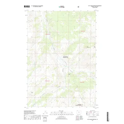 2017 Map of Little Saddle Mountain, 2017 Print