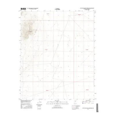 2017 Map of Little San Pascual Mountain, 2017 Print