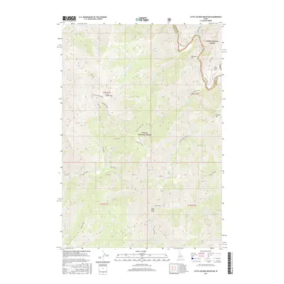 2017 Map of Little Soldier Mountain, 2017 Print