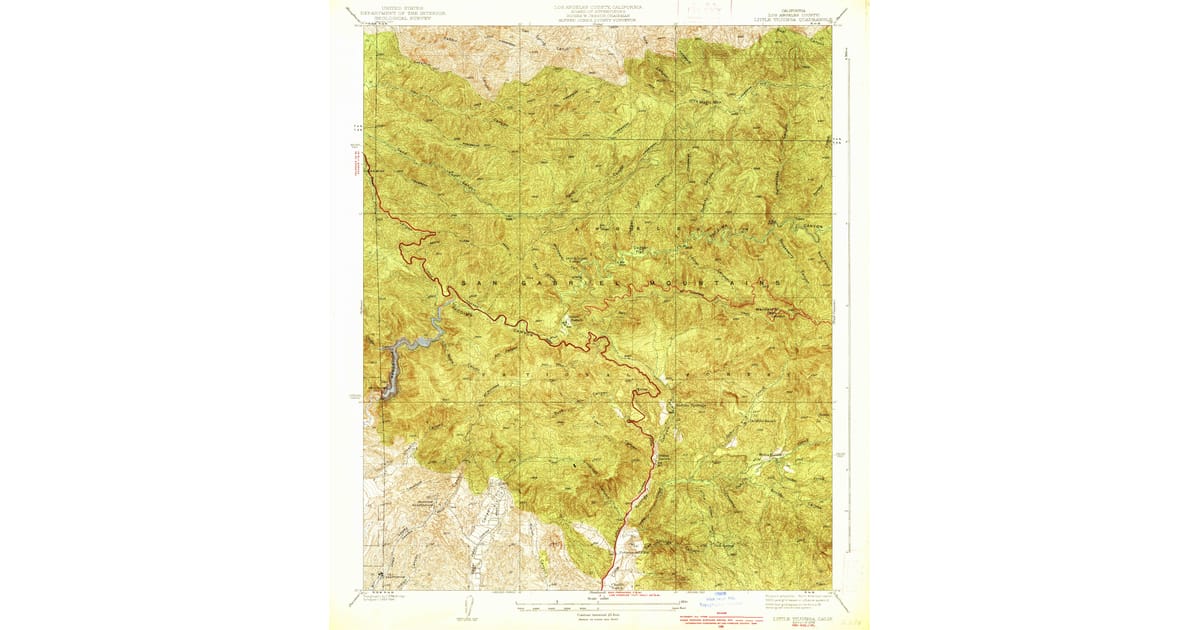 Tujunga Calif Map.pdf 1939 Map of Little Tujunga, Los Angeles County, CA — High-Res | Pastmaps