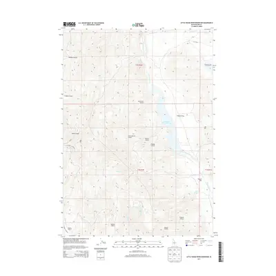 2013 Map of Little Wood River Reservoir, 2013 Print