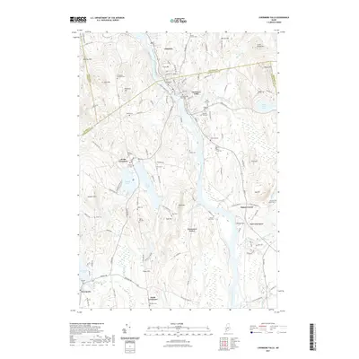 2021 Map of Livermore Falls, 2021 Print