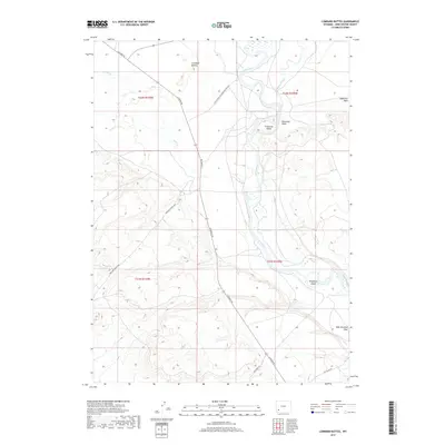 2017 Map of Lombard Buttes, 2017 Print