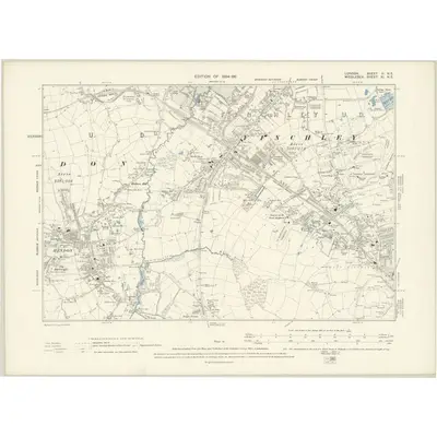 1893 Map of London II.NE, 1894 Print