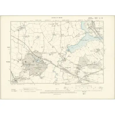 1891 Map of London II.SW, 1894 Print