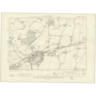 1893 Map of London IV.SE, 1894 Print