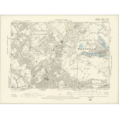 1893 Map of London IV.SW, 1894 Print