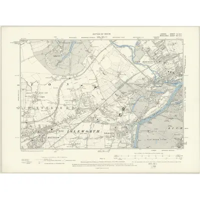 1893 Map of London IX.NE, 1894 Print