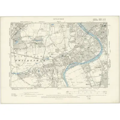 1893 Map of London IX.SE, 1894 Print