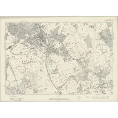 1911 Map of London Sheet A, 1920 Print