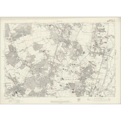 1913 Map of London Sheet C, 1920 Print