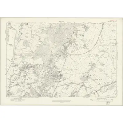 1914 Map of London Sheet D, 1921 Print
