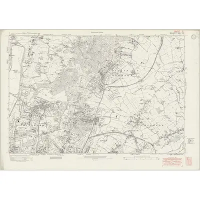 1938 Map of London Sheet D, 1946 Print