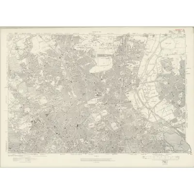 1912 Map of London Sheet G, 1920 Print