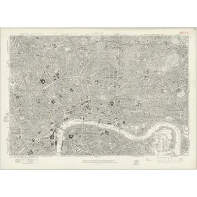 1913 Map of London Sheet K, 1920 Print