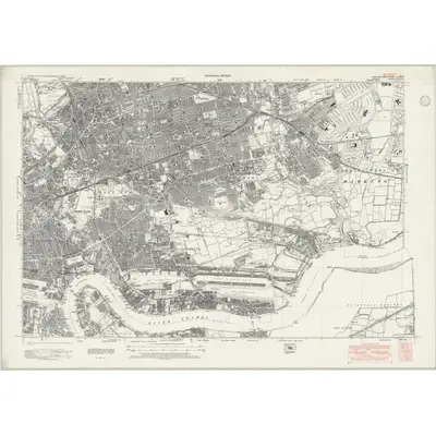 1938 Map of London Sheet L, 1946 Print