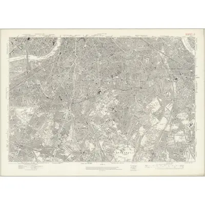 1913 Map of London Sheet O, 1920 Print