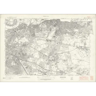 1938 Map of London Sheet P, 1946 Print