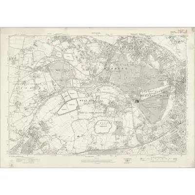 1912 Map of London Sheet Q, 1920 Print