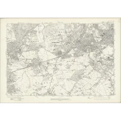 1913 Map of London Sheet R, 1919 Print