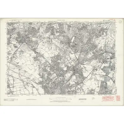 1938 Map of London Sheet S, 1946 Print