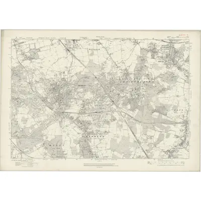 1914 Map of London Sheet T, 1919 Print