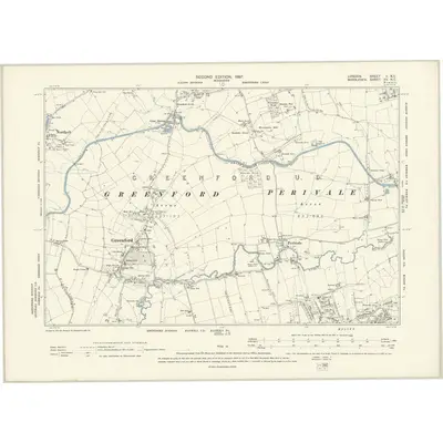 1891 Map of London V.NE, 1897 Print