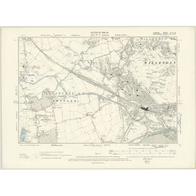 1891 Map of London VI.NW, 1894 Print