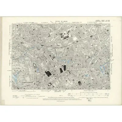 1893 Map of London VII.NW, 1894 Print