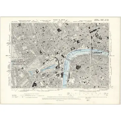 1893 Map of London VII.SW, 1894 Print