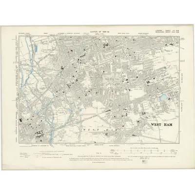 1893 Map of London VIII.NW, 1894 Print