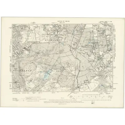 1893 Map of London X.SW, 1894 Print